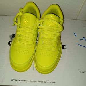 Reebok x Cardi B Club Cardi Coated Club C Double sneakers in lime
